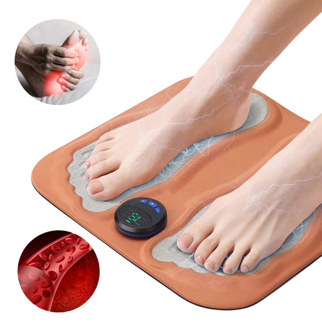 Base massageadora Paceon Relax 3D portátil e dobrável com modos ajustáveis para conforto e bem-estar dos pés.