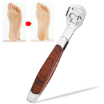 Kit Raspador Premium Paceon em aço inox com cabo ergonômico e lâminas refil para cuidados com pés e mãos.