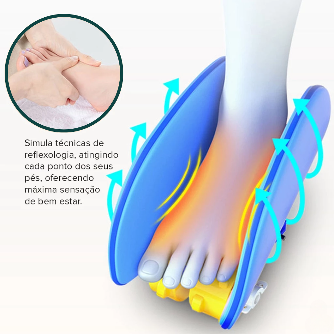 Massageador Relax Pés e Pernas Paceon com modos ajustáveis e design moderno para conforto e bem-estar em casa.
