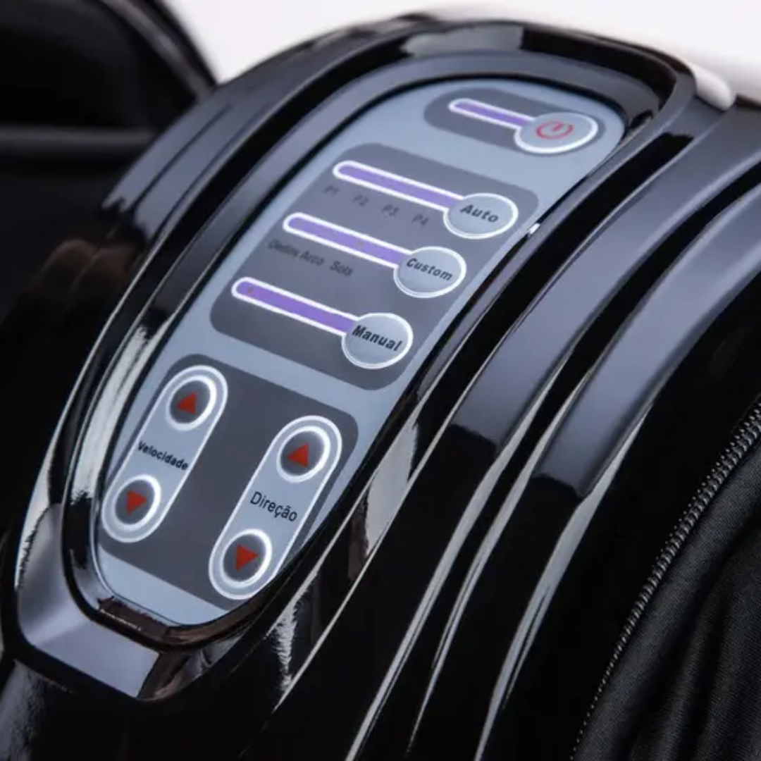 Massageador Relax Pés e Pernas Paceon com modos ajustáveis e design moderno para conforto e bem-estar em casa.