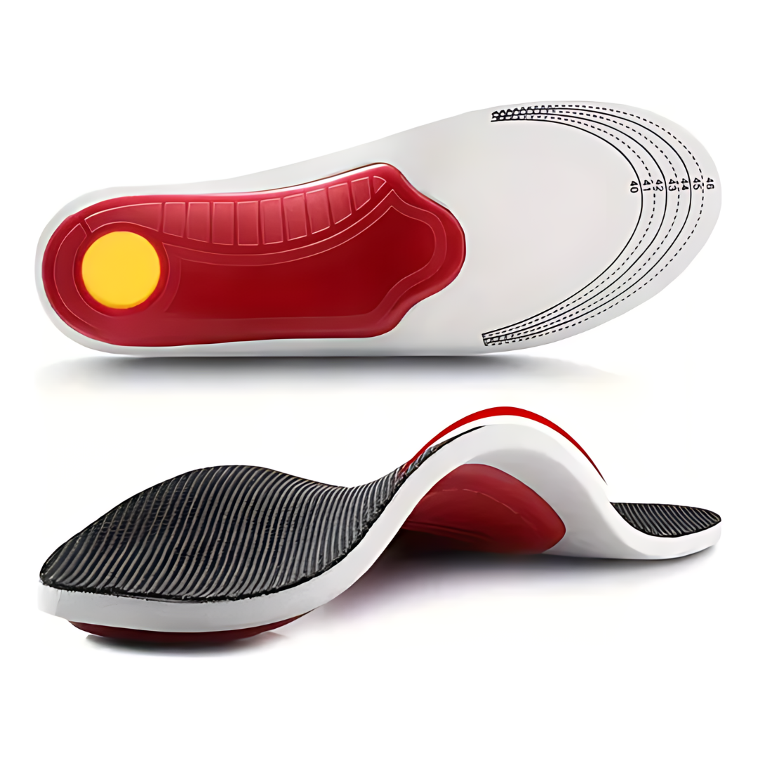 Palmilha Confort Arch Paceon com suporte firme no arco e design anatômico para estabilidade e conforto ao caminhar.