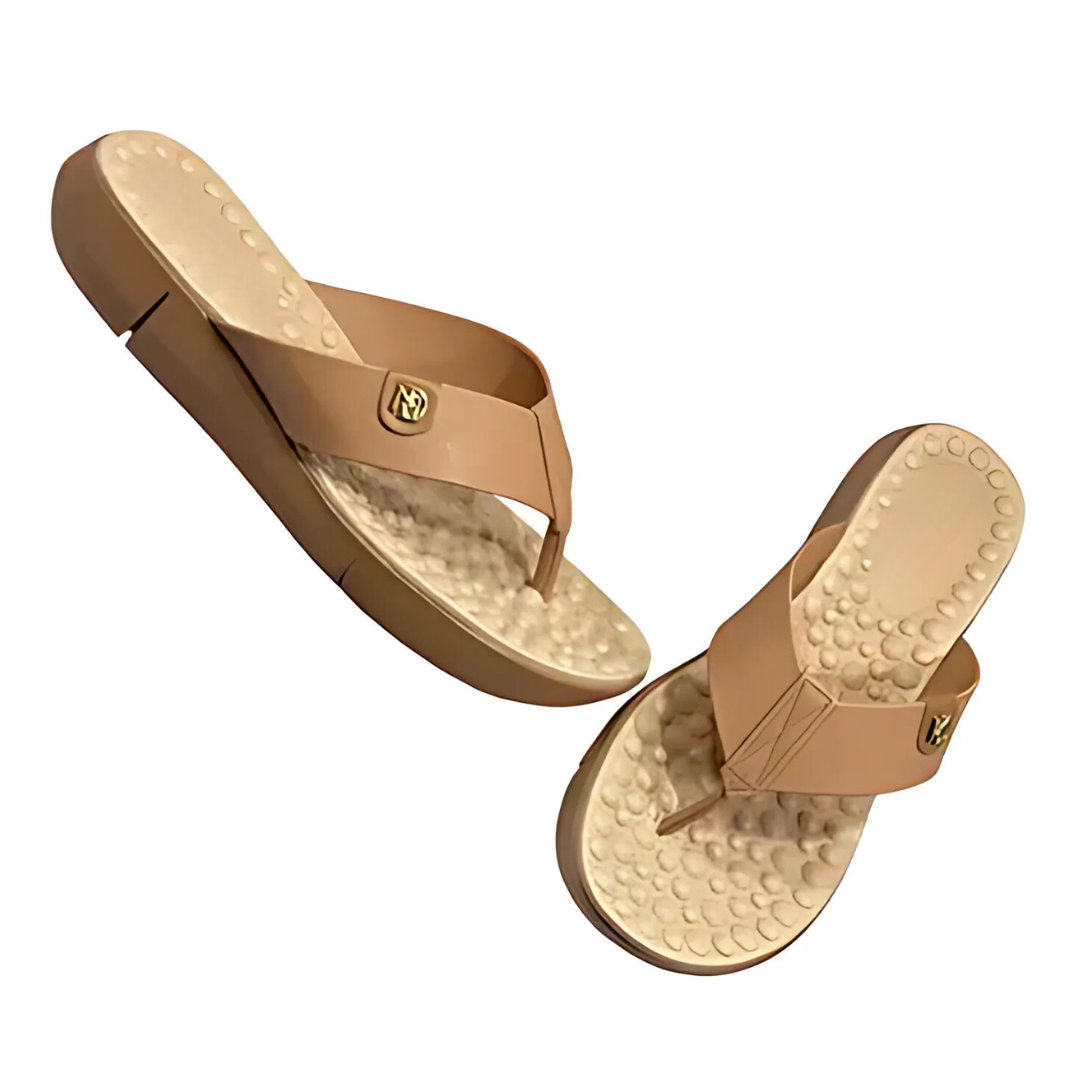 A Sandália Massageadora ComfortStep - Bem-estar aos pés ao longo do dia.