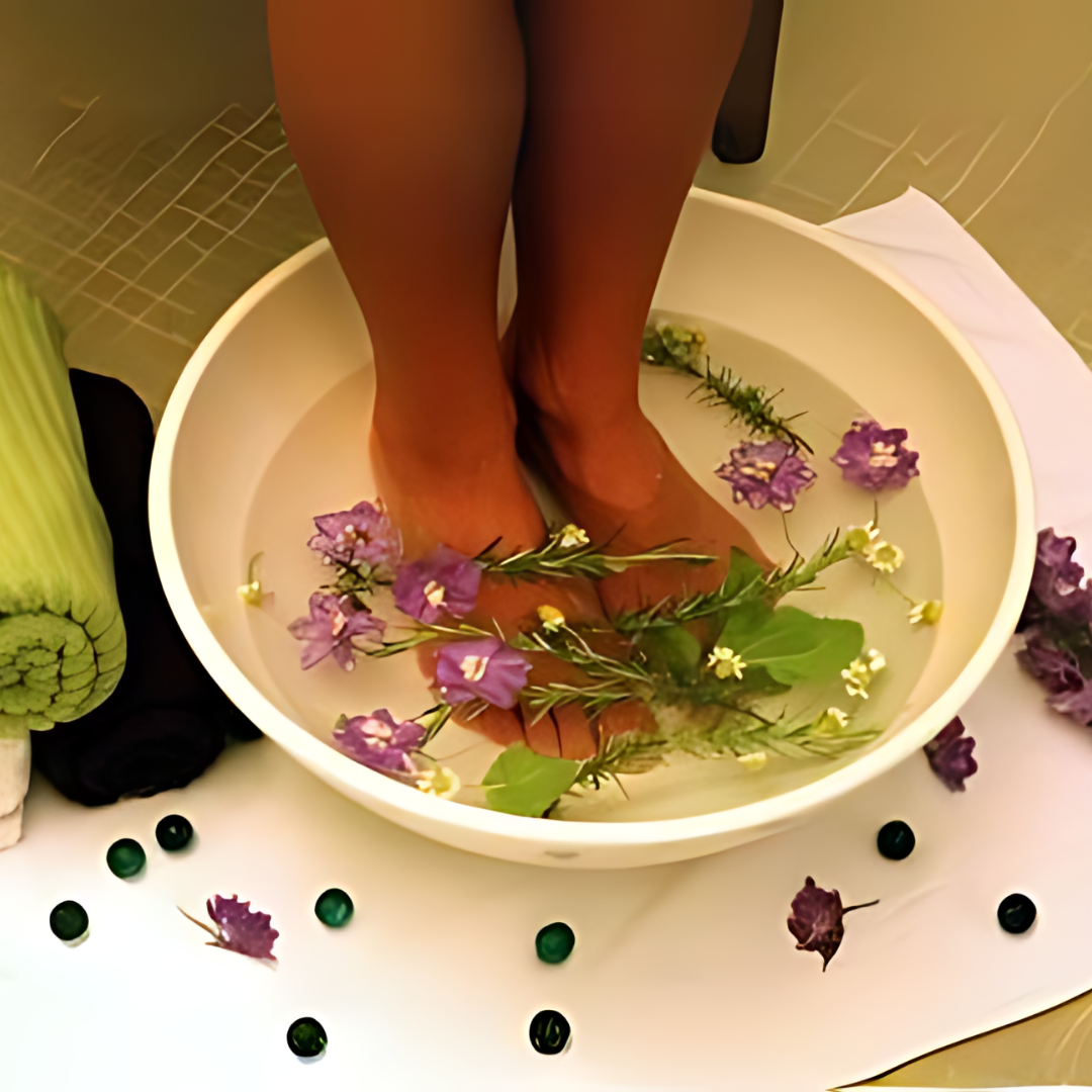 Óleos aromáticos naturais Paceon para escalda-pés, com fragrâncias suaves que proporcionam frescor e bem-estar.