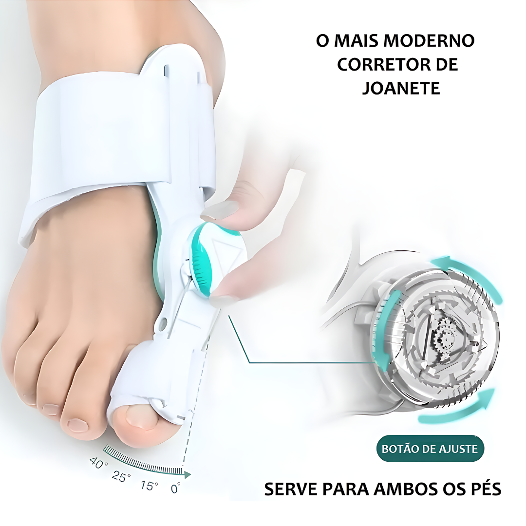 Alinhador articulado Paceon FlexFit ajustável com sistema de regulagem e almofadas internas para conforto e estabilidade.