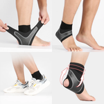 Kit Paceon conforto e suporte com meia de compressão, palmilha 4D e tornozeleira Active