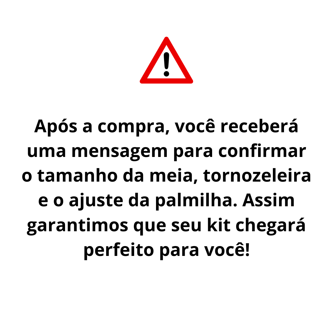 Kit Paceon conforto e suporte com meia de compressão, palmilha 4D e tornozeleira Active
