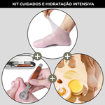 Kit Paceon de cuidados e hidratação intensiva com creme, raspador premium e meias de silicone