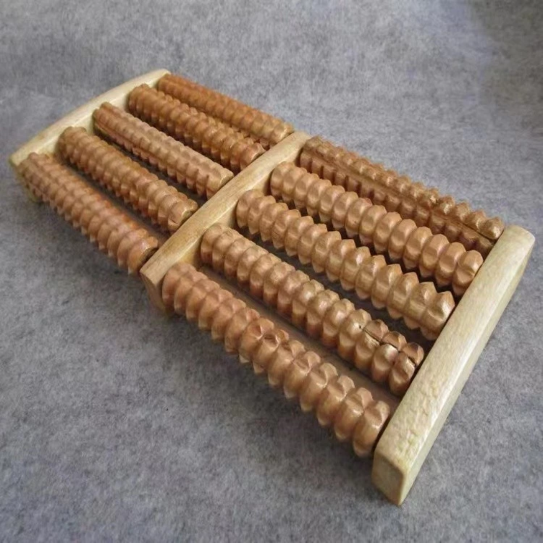 Massageador de Pés em Madeira -Relaxamento no dia a dia.