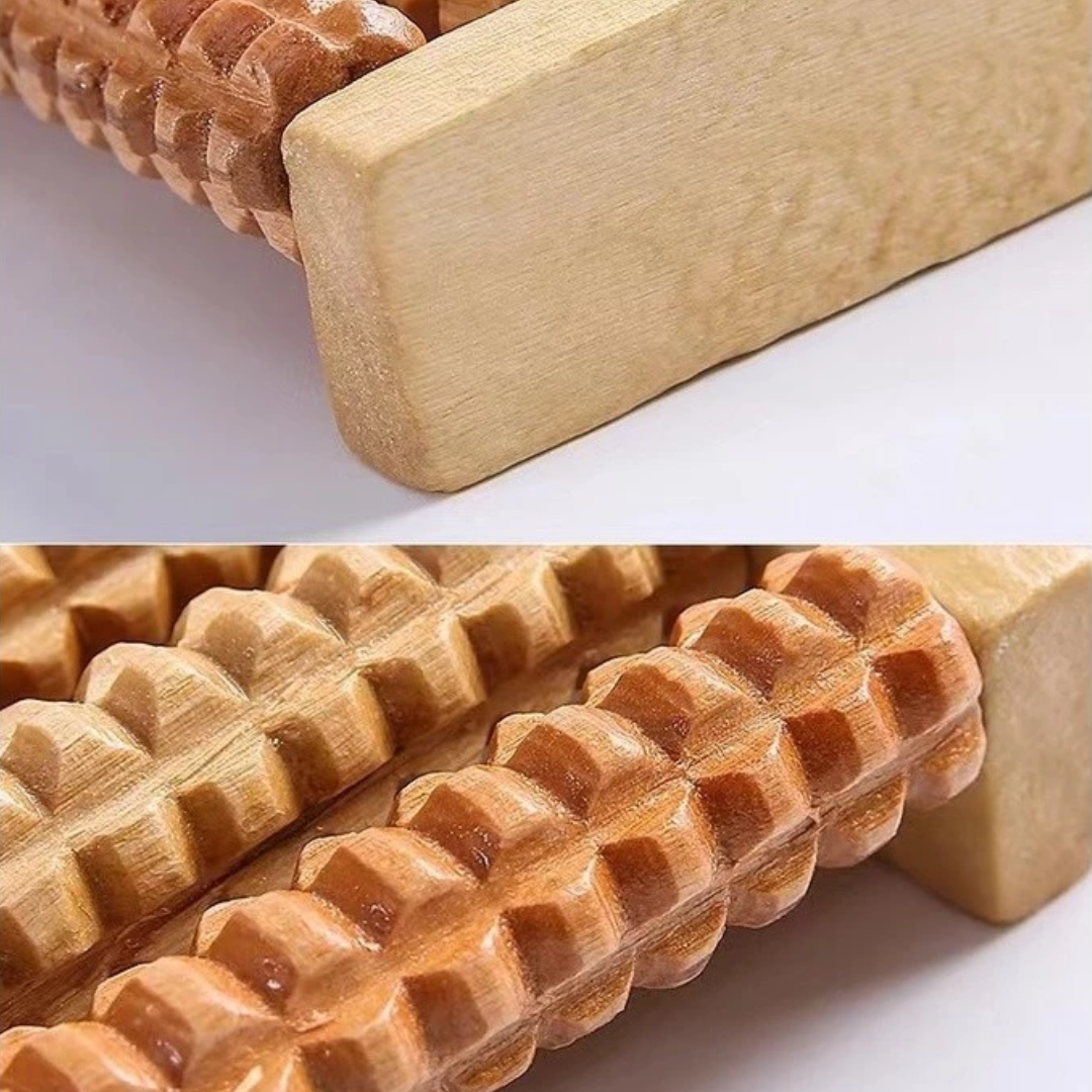 Massageador de Pés em Madeira -Relaxamento no dia a dia.
