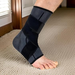 Suporte para tornozelo com tiras ajustáveis e tecido elástico