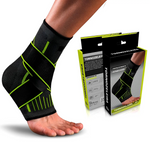 Suporte para tornozelo com tiras ajustáveis e tecido elástico