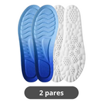 Palmilha 4D Cloud em espuma de alta densidade com ajuste anatômico recortável.