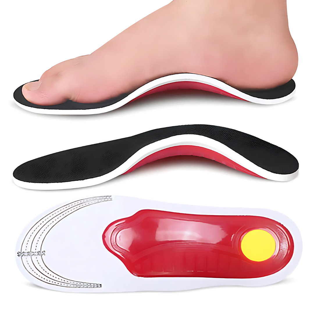 Palmilha Confort Arch Paceon com suporte firme no arco e design anatômico para estabilidade e conforto ao caminhar.