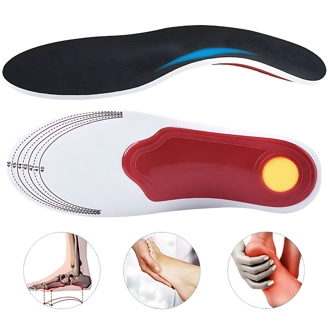 Palmilha Confort Arch Paceon com suporte firme no arco e design anatômico para estabilidade e conforto ao caminhar.