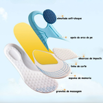 Palmilha ortopédica infantil MiniArco com suporte de arco, ideal para pés planos e conforto diário