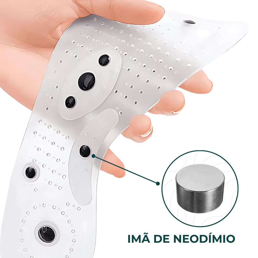 Palmilha MagnetoStep Paceon com tecnologia magnética e design flexível para conforto e bem-estar ao caminhar.