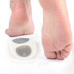 Suporte ArcoFit 4D com design anatômico para estabilidade e conforto ao caminhar.