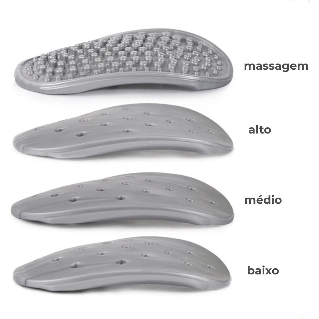 Suporte ArcoFit 4D com design anatômico para estabilidade e conforto ao caminhar.