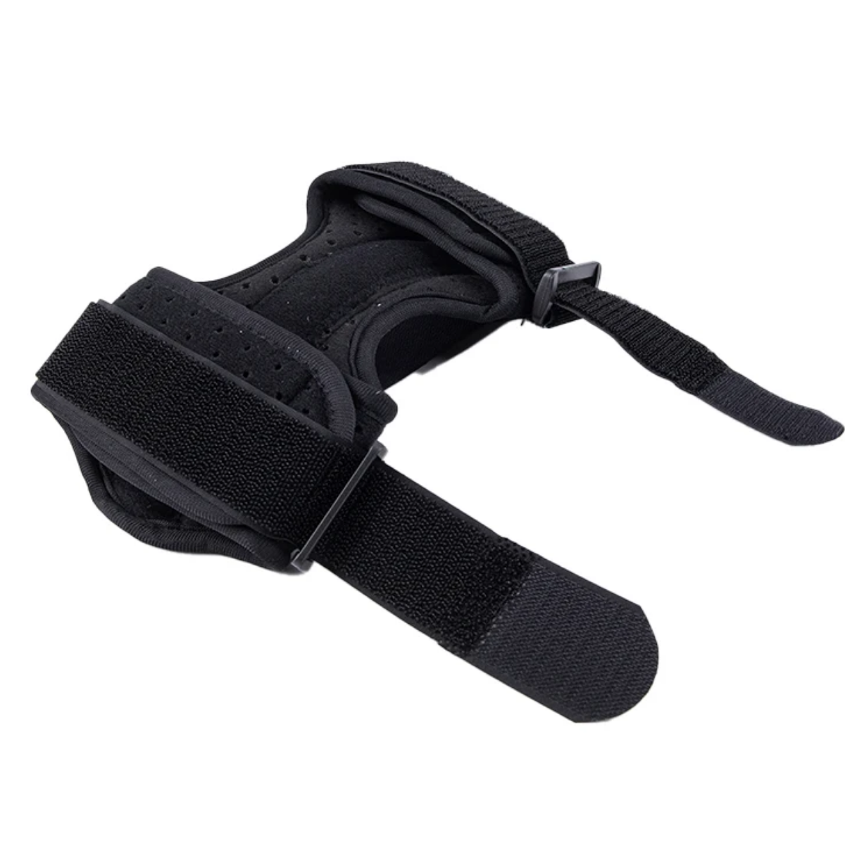 Suporte noturno ajustável Paceon com fecho em velcro, oferece estabilidade e conforto durante o descanso.