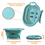 Bacia dobrável SpaFeet Paceon com rolos massageadores para conforto e cuidado dos pés em casa.